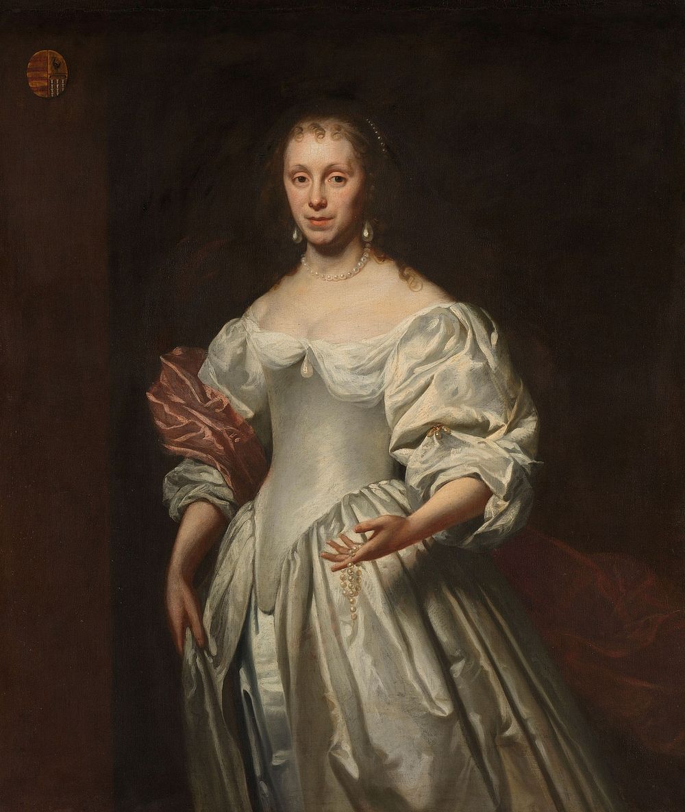 Portrait of Cornelia Craen van Haeften (1663 - 1678) by Cornelis Janssens van Ceulen II and Adrianus van IJsselstein