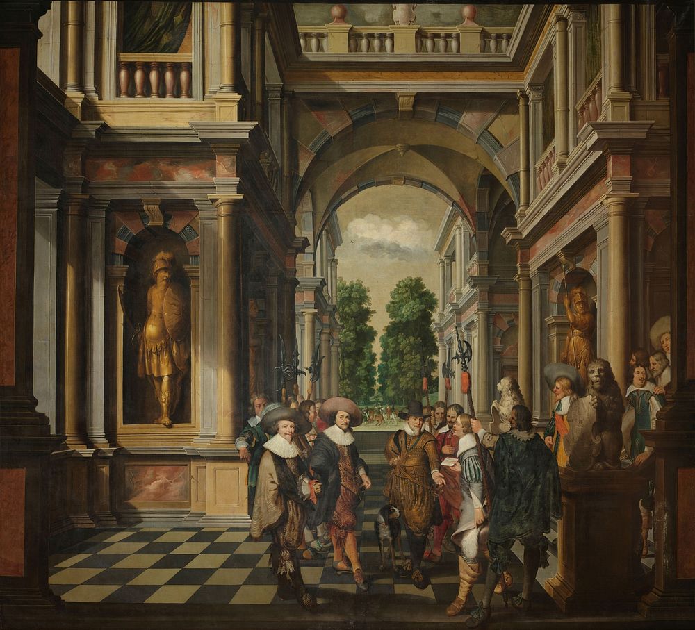 A Seven-Part Decorative Sequence: A Gallery (1630 - 1632) by Dirck van Delen