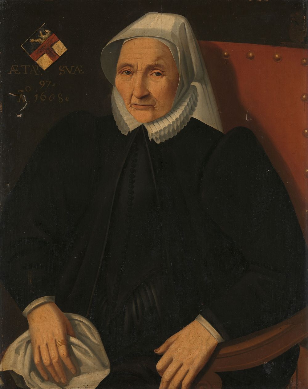 Portrait of an Elderly Lady of the Haling Family (after 1630) by anonymous