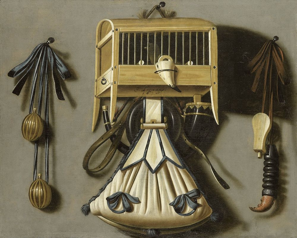 Still Life with Implements of the Hunt (1678) by Johannes Leemans
