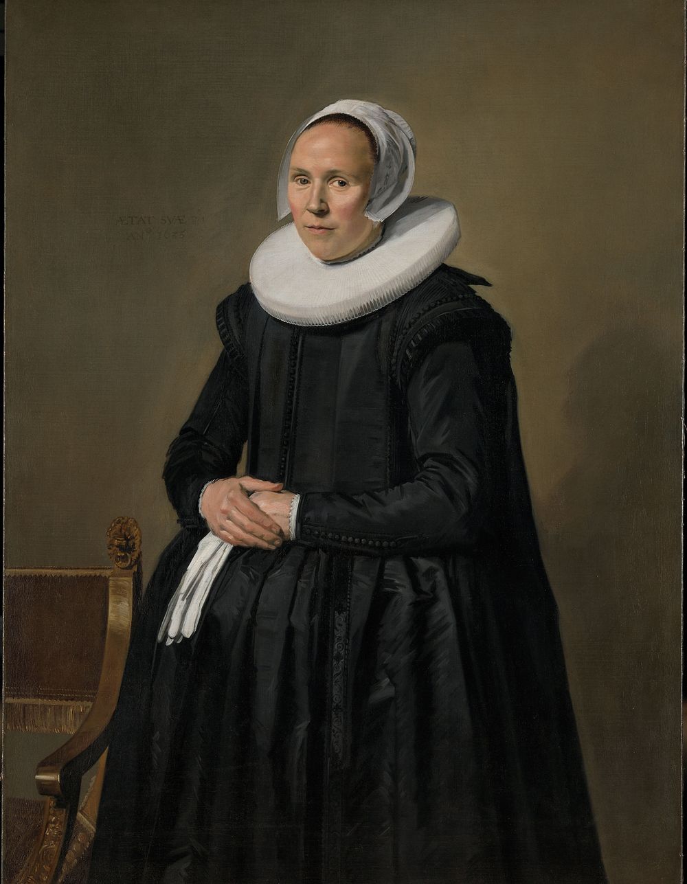 Portrait of Feyntje van Steenkiste (1635) by Frans Hals