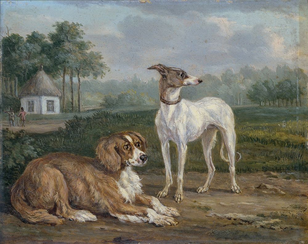 Two Dogs (1810 - 1855) by Jan Dasveldt