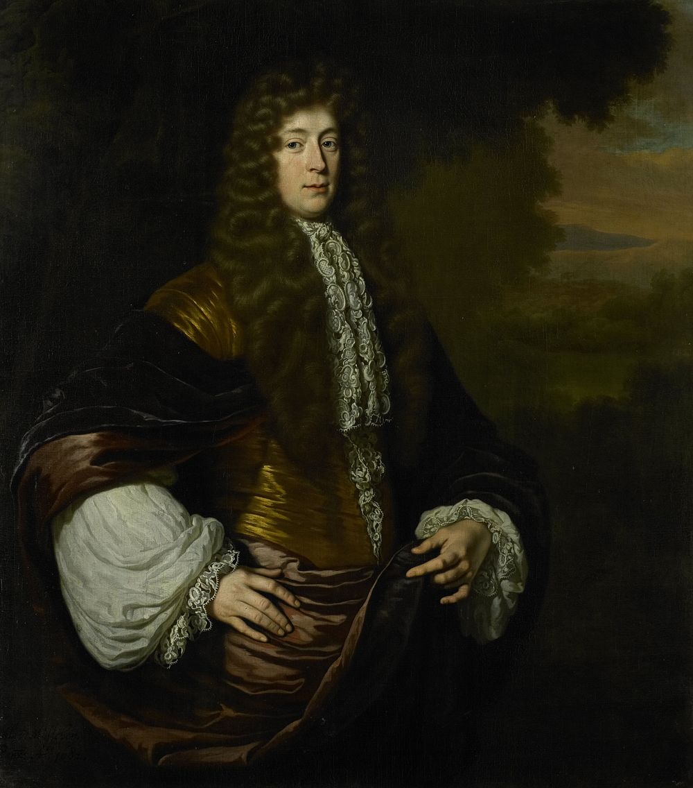 Portrait of Hendrick Bicker (1649 - 1718), burgomaster of Amsterdam (1682) by Michiel van Musscher
