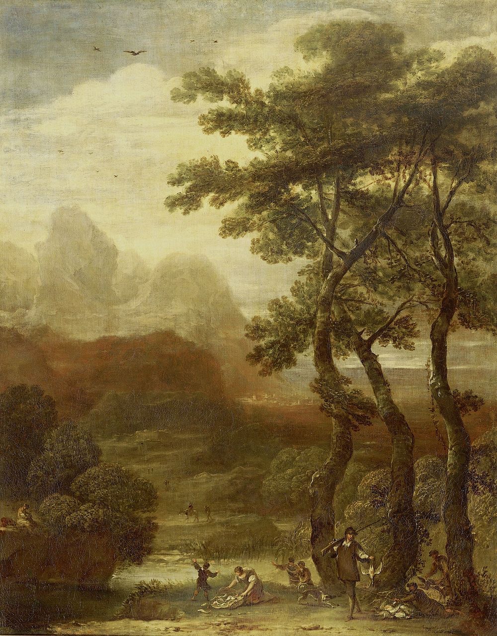 Landscape with Hunters (1640 - 1685) by Ignacio de Iriarte