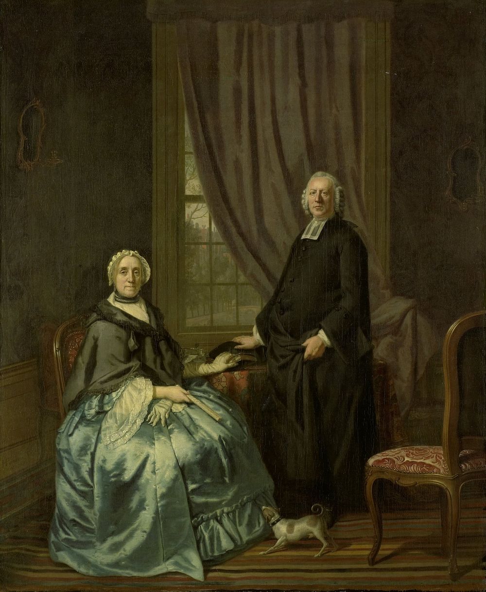 Portrait of Petrus Bliek, Remonstrant Minister in Amsterdam, with his Wife Cornelia Drost (1771) by Hendrik Pothoven