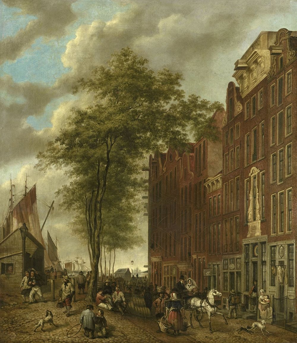 The Slijpsteenmarkt (Whetstone Market), Amsterdam (1835) by Willem Pieter Hoevenaar
