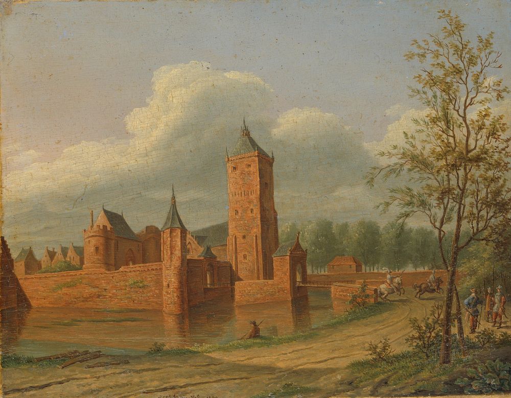 Batestein Castle near Vianen (1840) by Jan Jacob Teyler van Hall