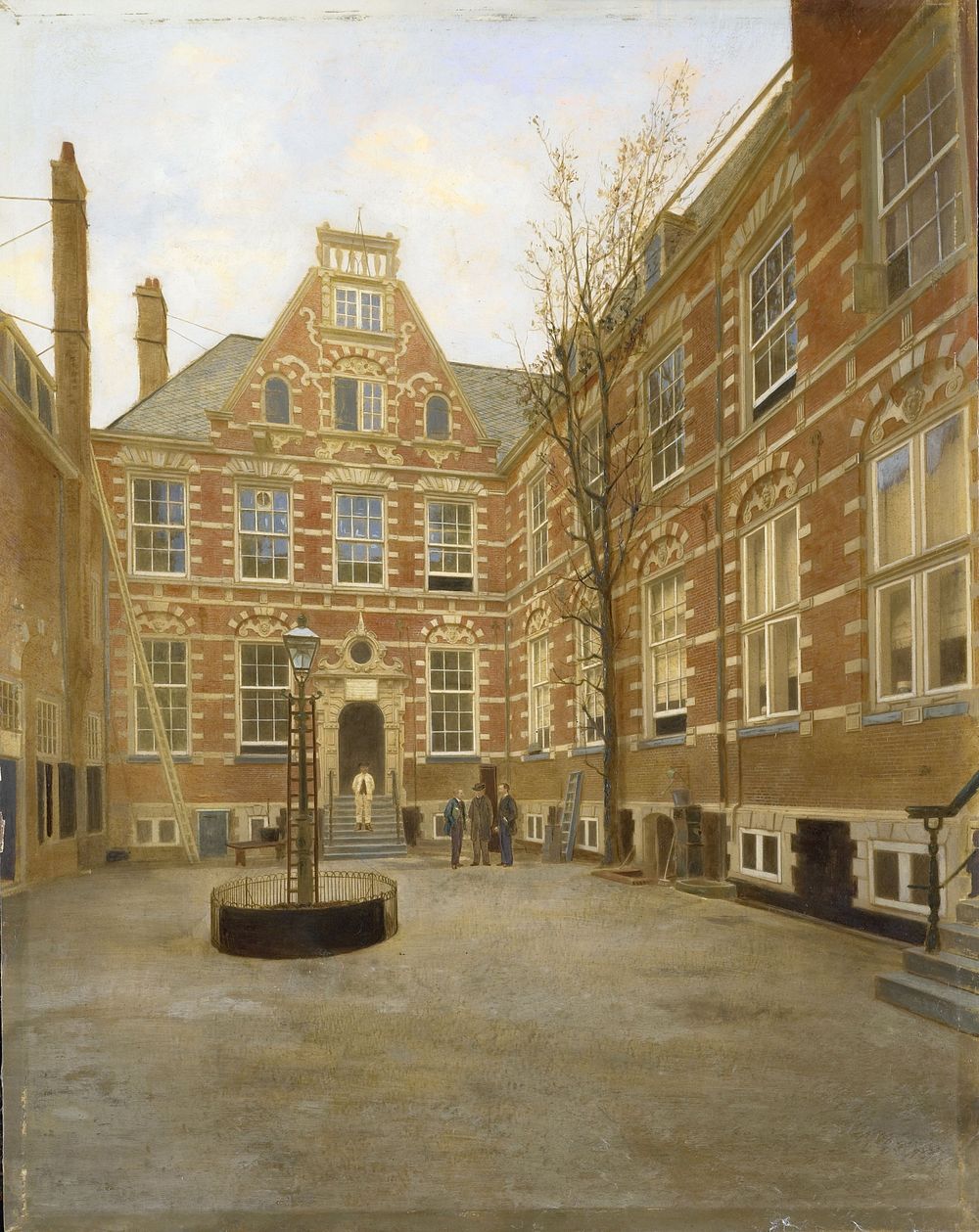 Binnenplaats van het Oost Indisch Huis te Amsterdam (1870 - 1880) by anonymous