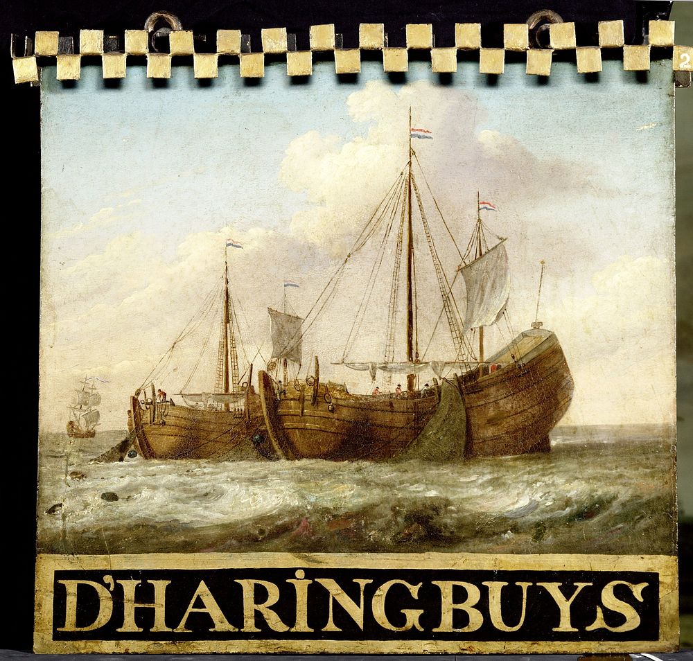 Sign, both sides painted with Herring Boats (1700 - 1799) by anonymous