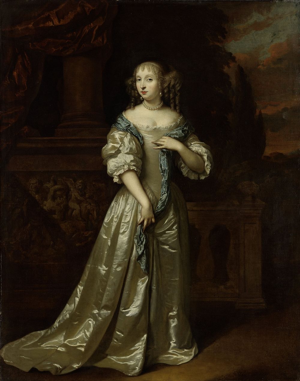 Portrait of Philippina Staunton, Wife of Roelof van Arkel (1632-1709), lord of Broeckhuijsen (1668) by Caspar Netscher