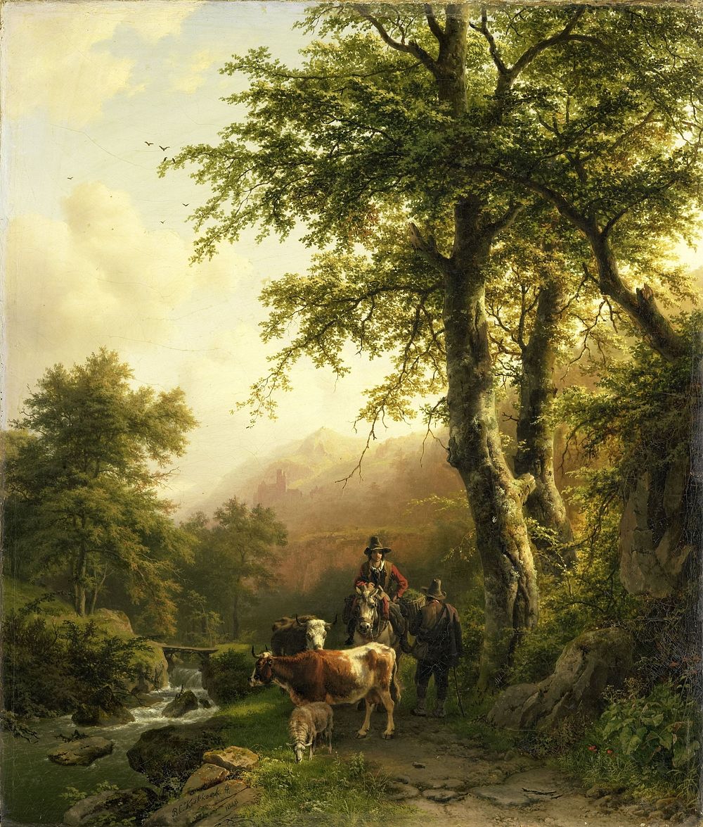 Italian Landscape (1848) by Barend Cornelis Koekkoek