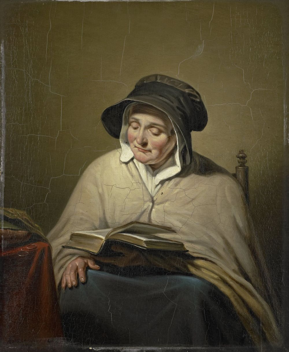 Old Woman Reading (1820 - 1833) by Cornelis Kruseman