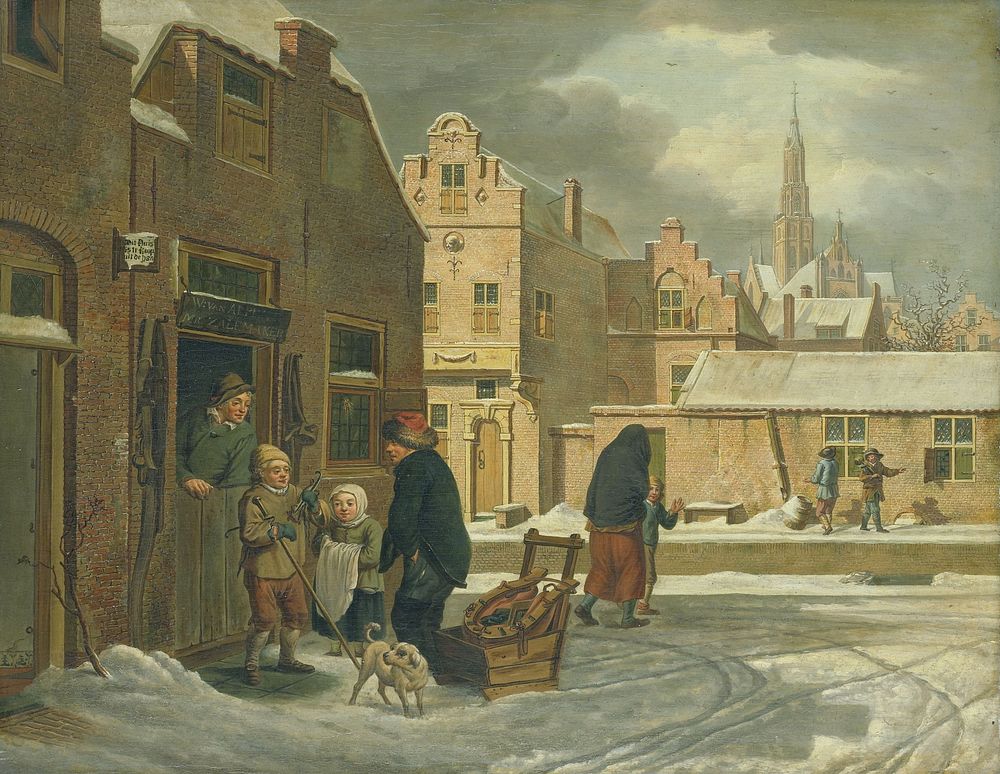 City View in the Winter (1790 - 1813) by Dirk Jan van der Laan