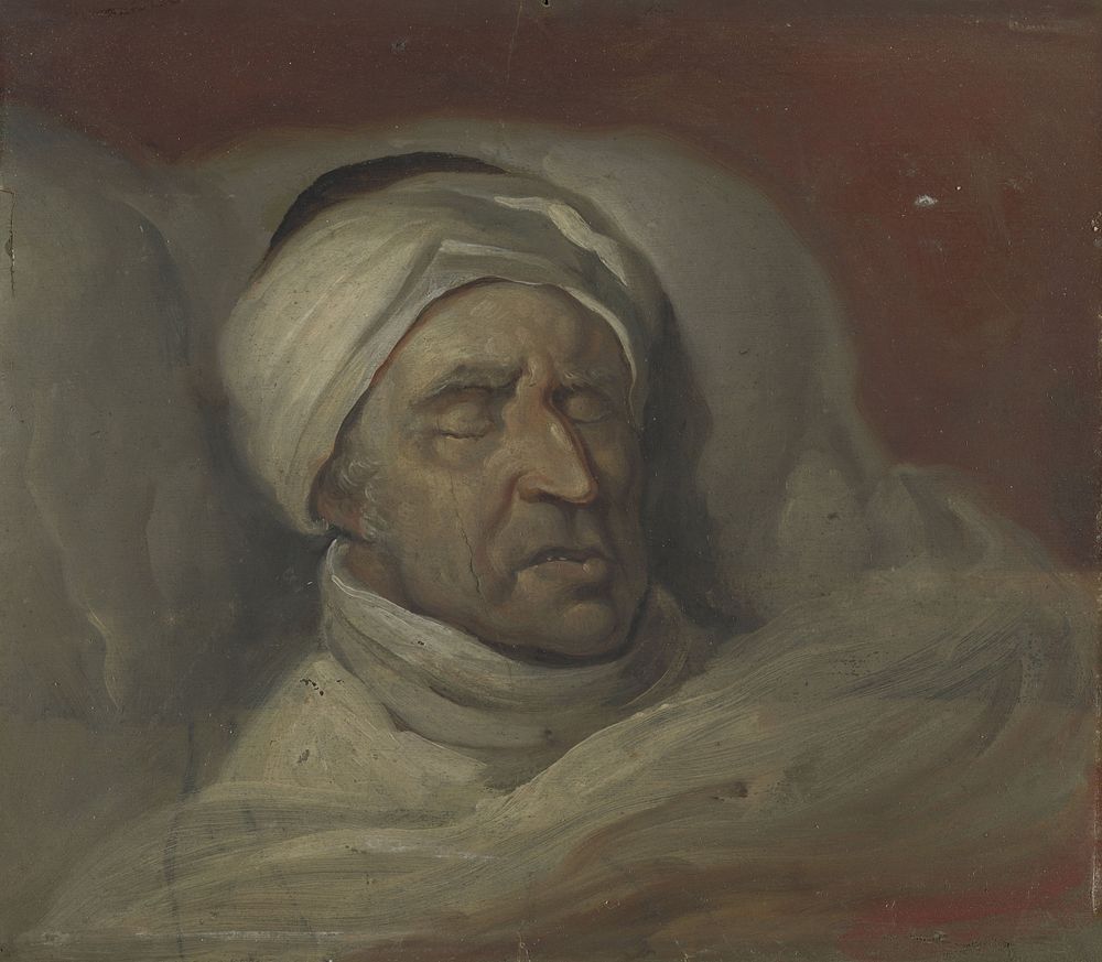 Mr. Willem Bilderdijk na zijn dood (1831) by Gerrit Jan Michaëlis