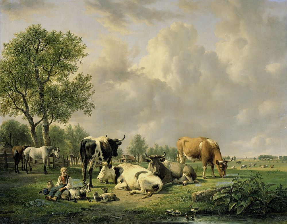 Meadow with Animals (1820 - 1837) by Jan van Ravenswaay