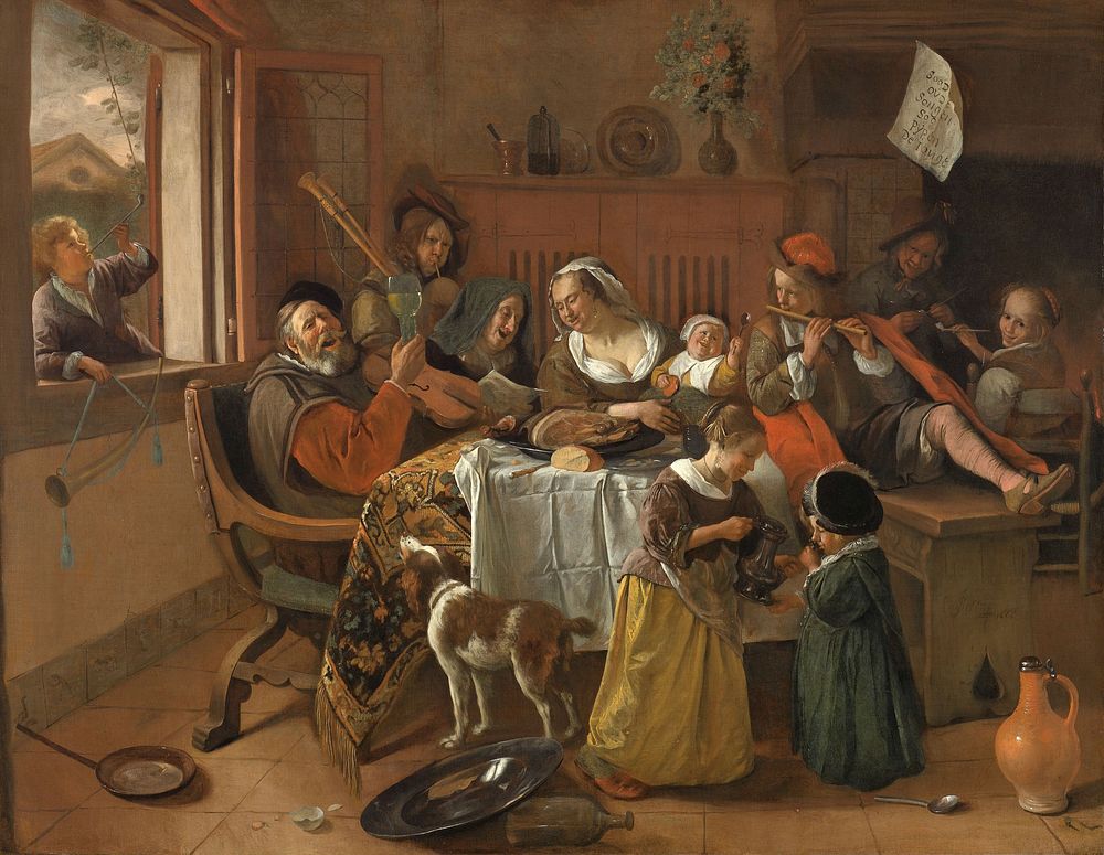 The Merry Family (1668) by Jan Havicksz Steen