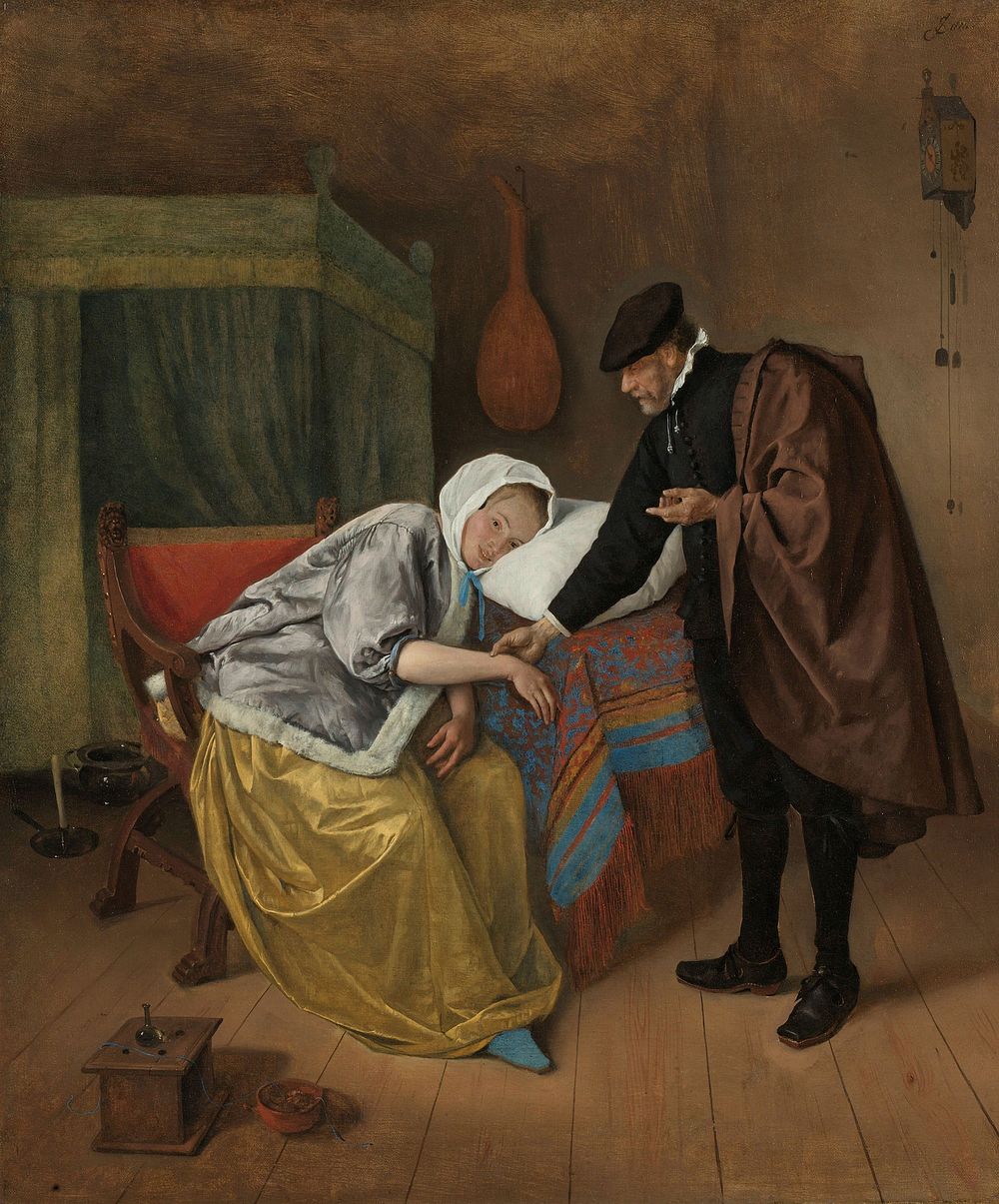 The Sick Woman (c. 1663 - c. 1666) by Jan Havicksz Steen
