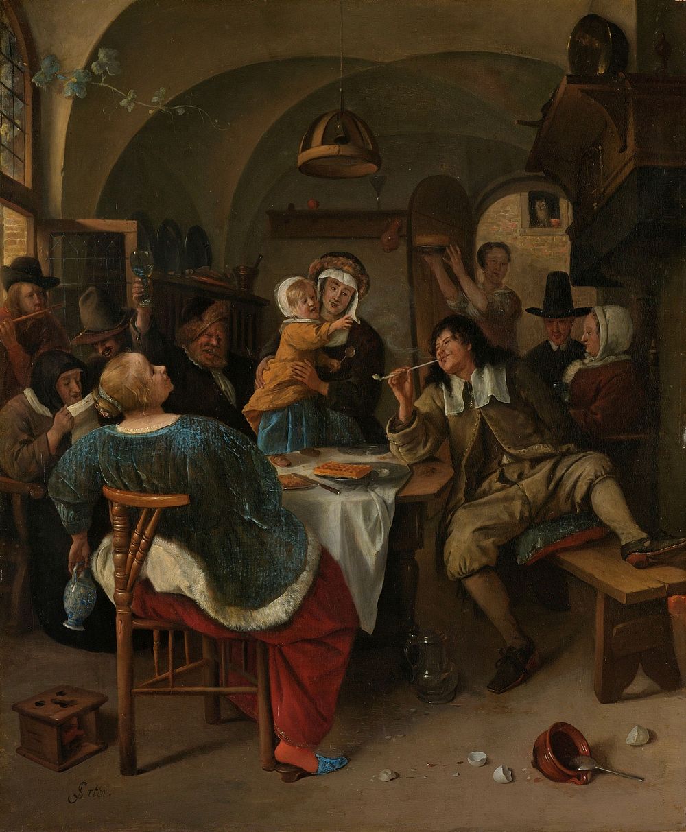 Family scene (1660 - 1679) by Jan Havicksz Steen