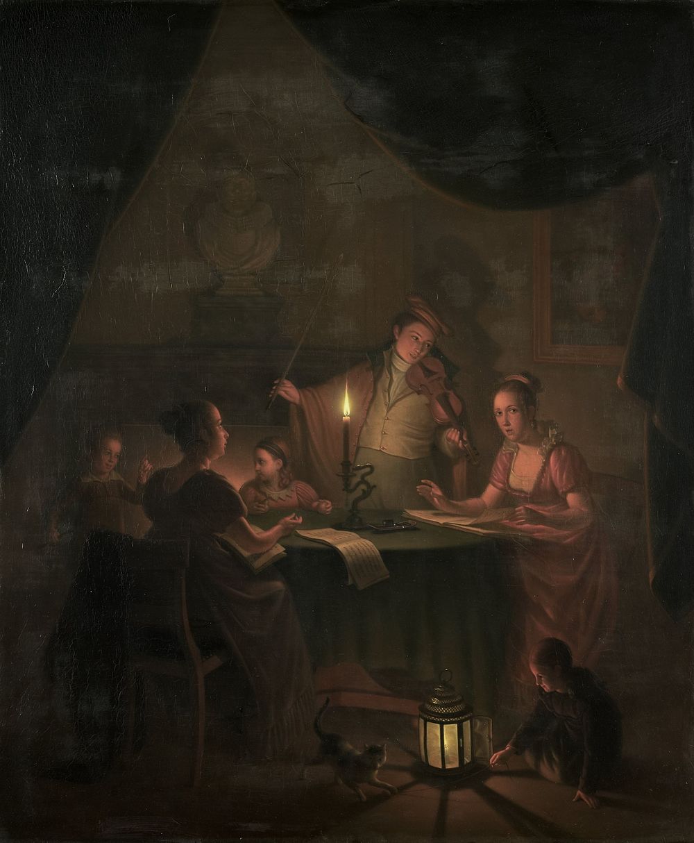 A Musical Party by Candlelight (1786 - 1820) by Michiel Versteegh