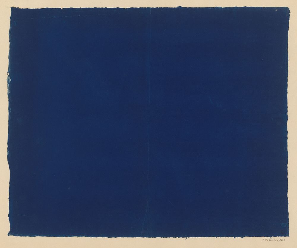 Effen blauw papier (1800 - 1900) by anonymous