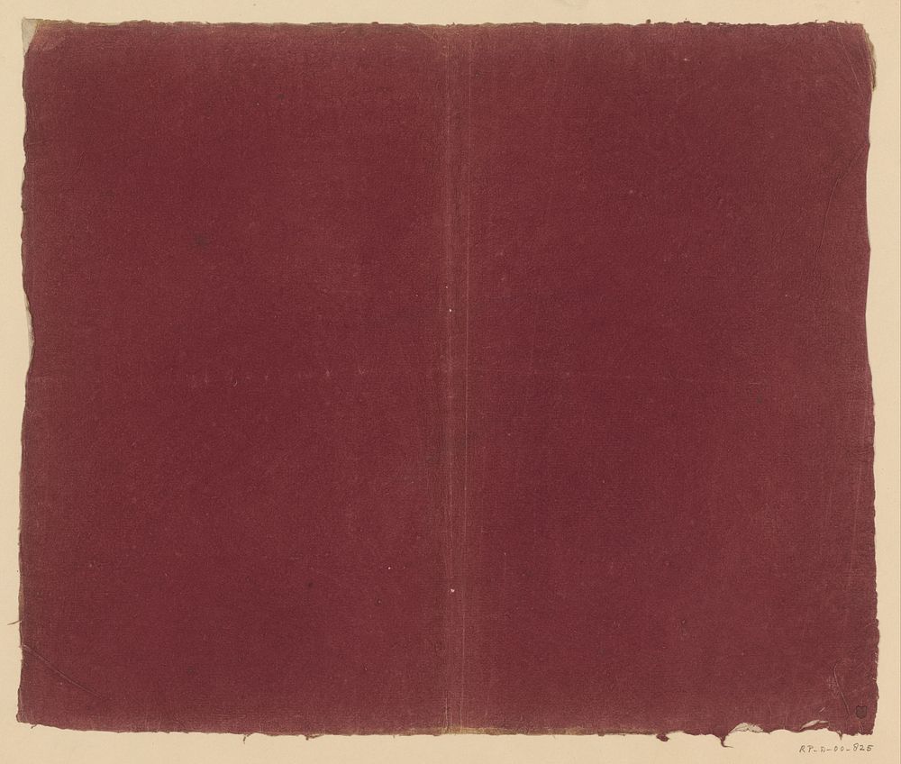 Effen rood papier (1800 - 1900) by anonymous