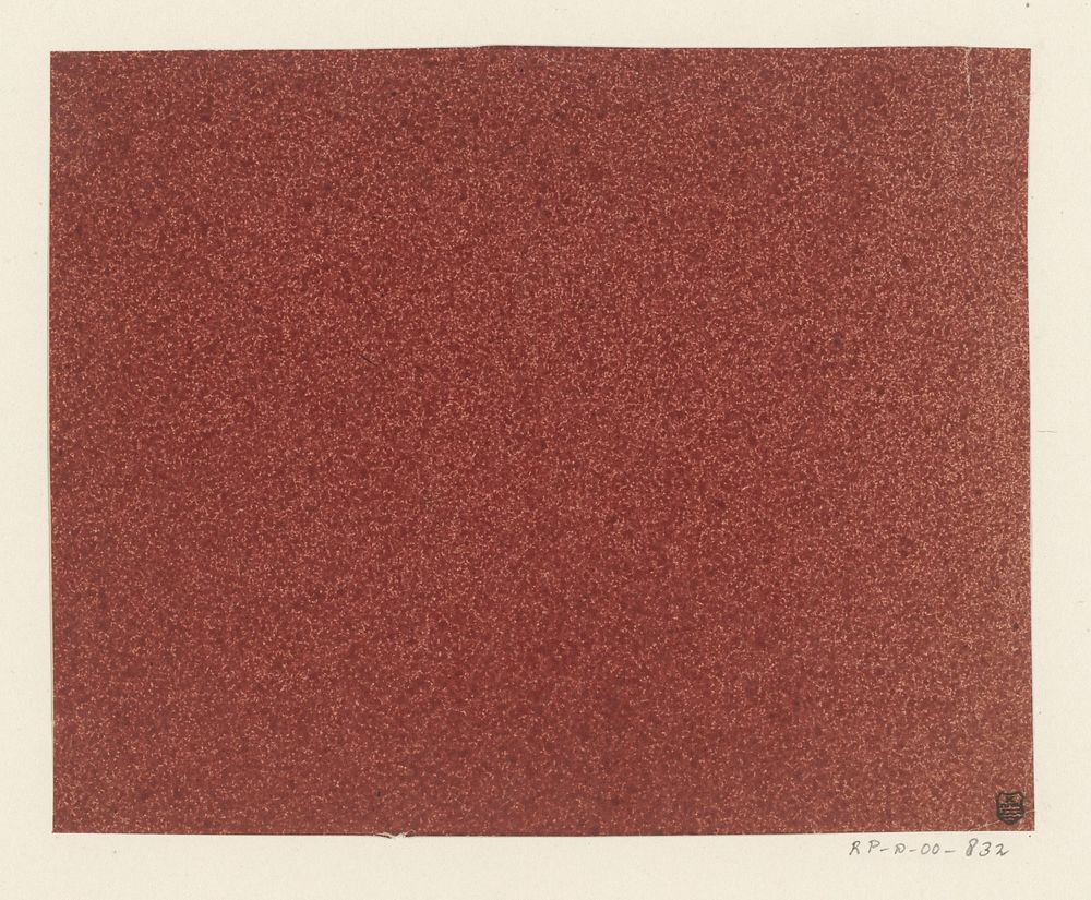 Rood gevlekt papier (1750 - 1900) by anonymous