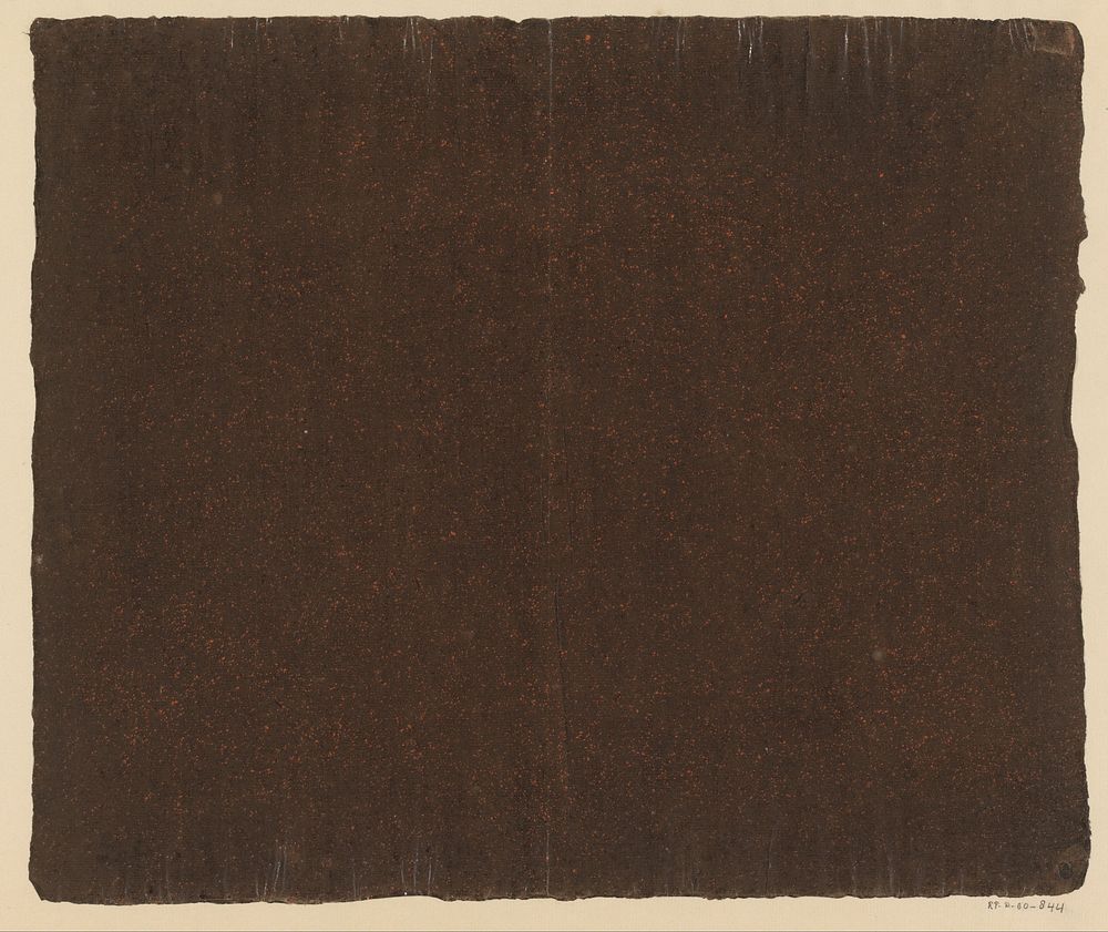 Oranje gespikkeld bruin papier (1750 - 1900) by anonymous