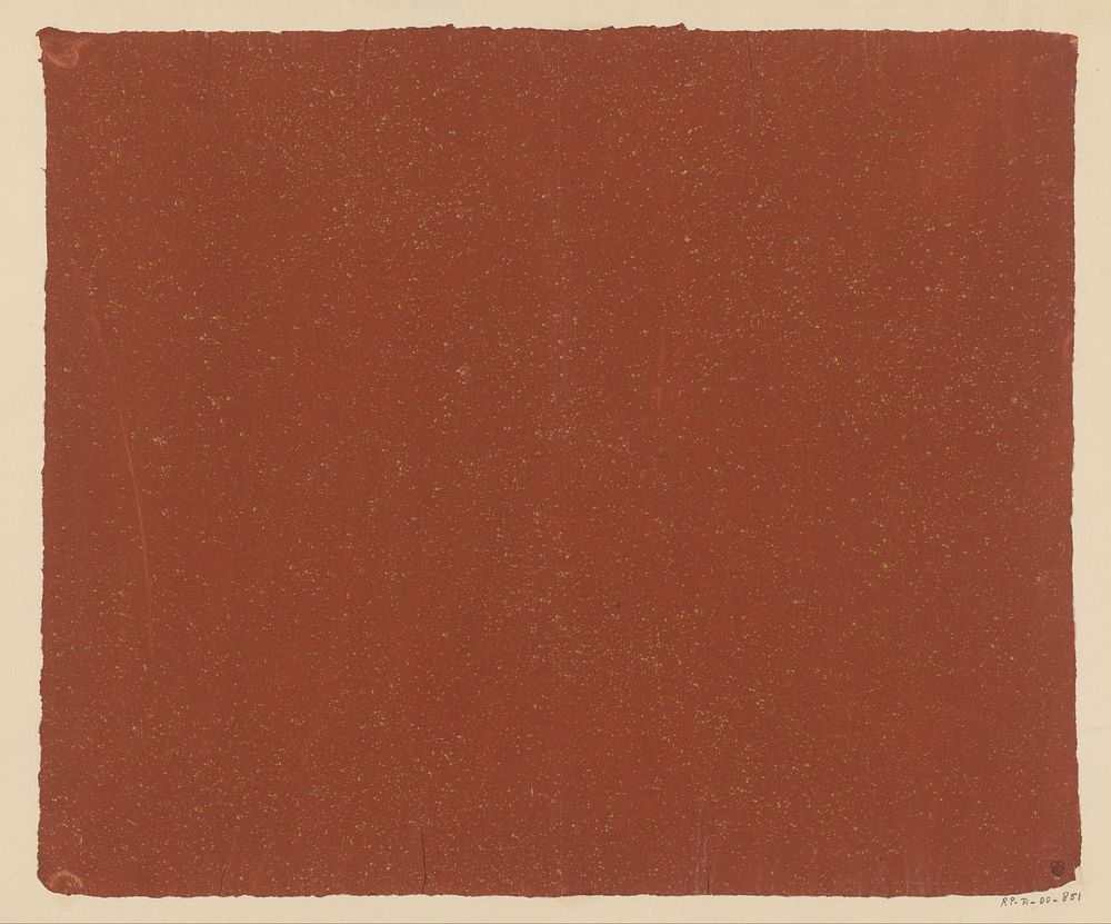 Geel gespikkeld rood papier (1750 - 1900) by anonymous