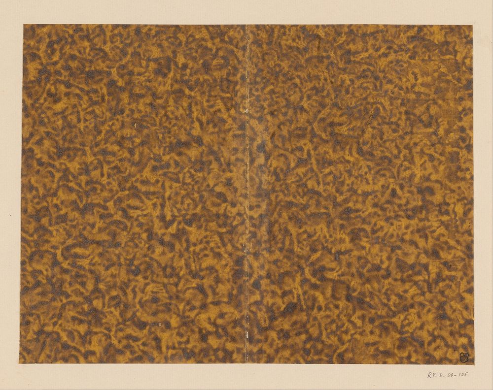 Geaderd stijfselverfpapier in bruin (1700 - 1900) by anonymous