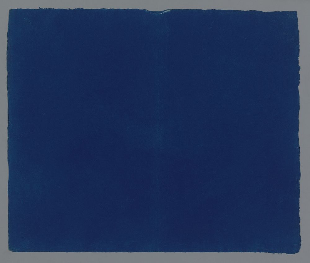 Effen blauw papier (1750 - 1900) by anonymous
