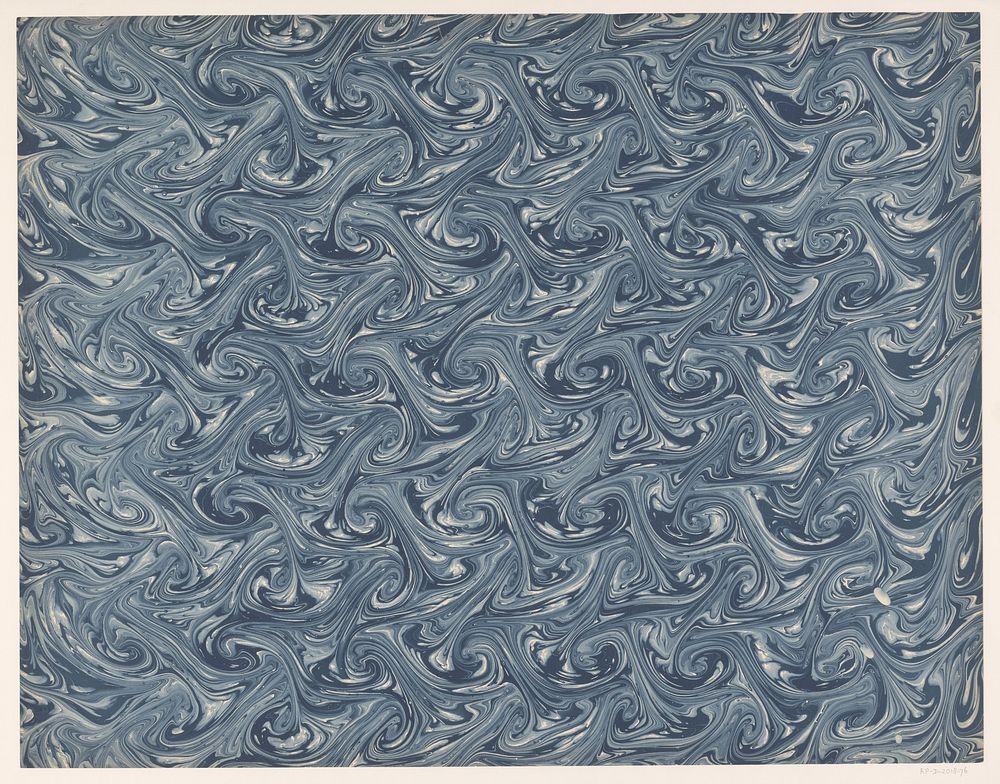 Fantasiemarmer in verschillende tinten blauw (1900 - 2000) by anonymous