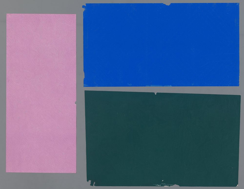 Omslag met bladen gekleurd papier (1900 - 1970) by anonymous