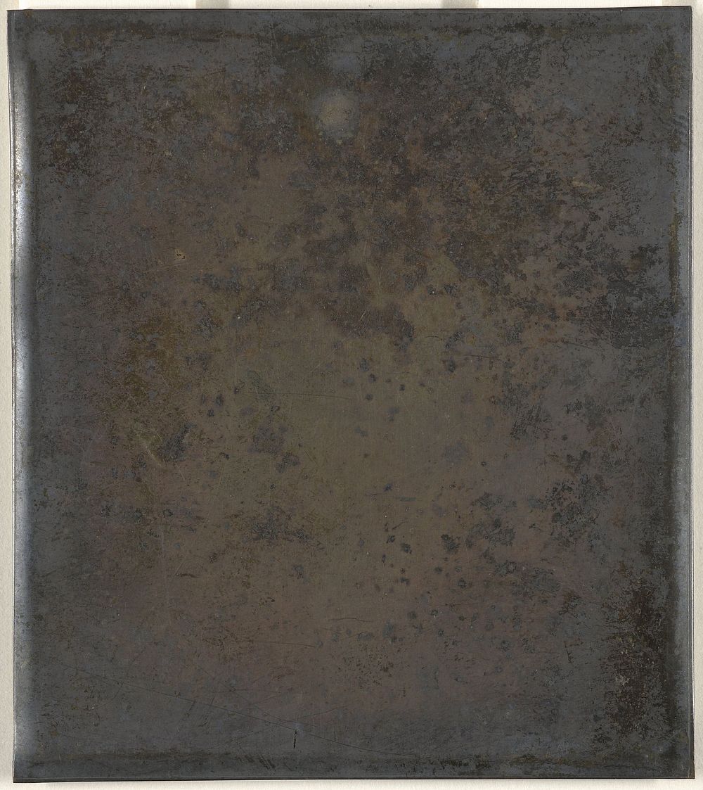 Gecorrodeerde daguerreotypieplaat (c. 1839 - c. 1855) by anonymous
