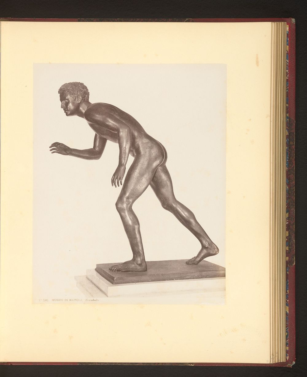 Bronzen sculptuur van een atleet (1874 - in or before 1879) by Giorgio Sommer