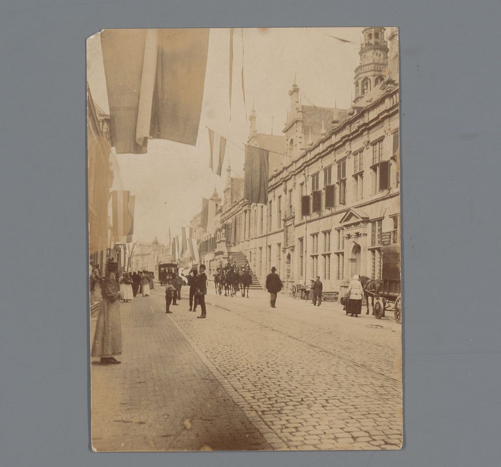 Gezicht op de Breestraat te Leiden (1890 - 1920) by anonymous