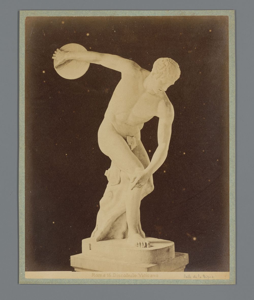 Standbeeld van een discuswerper (1851 - c. 1900) by anonymous