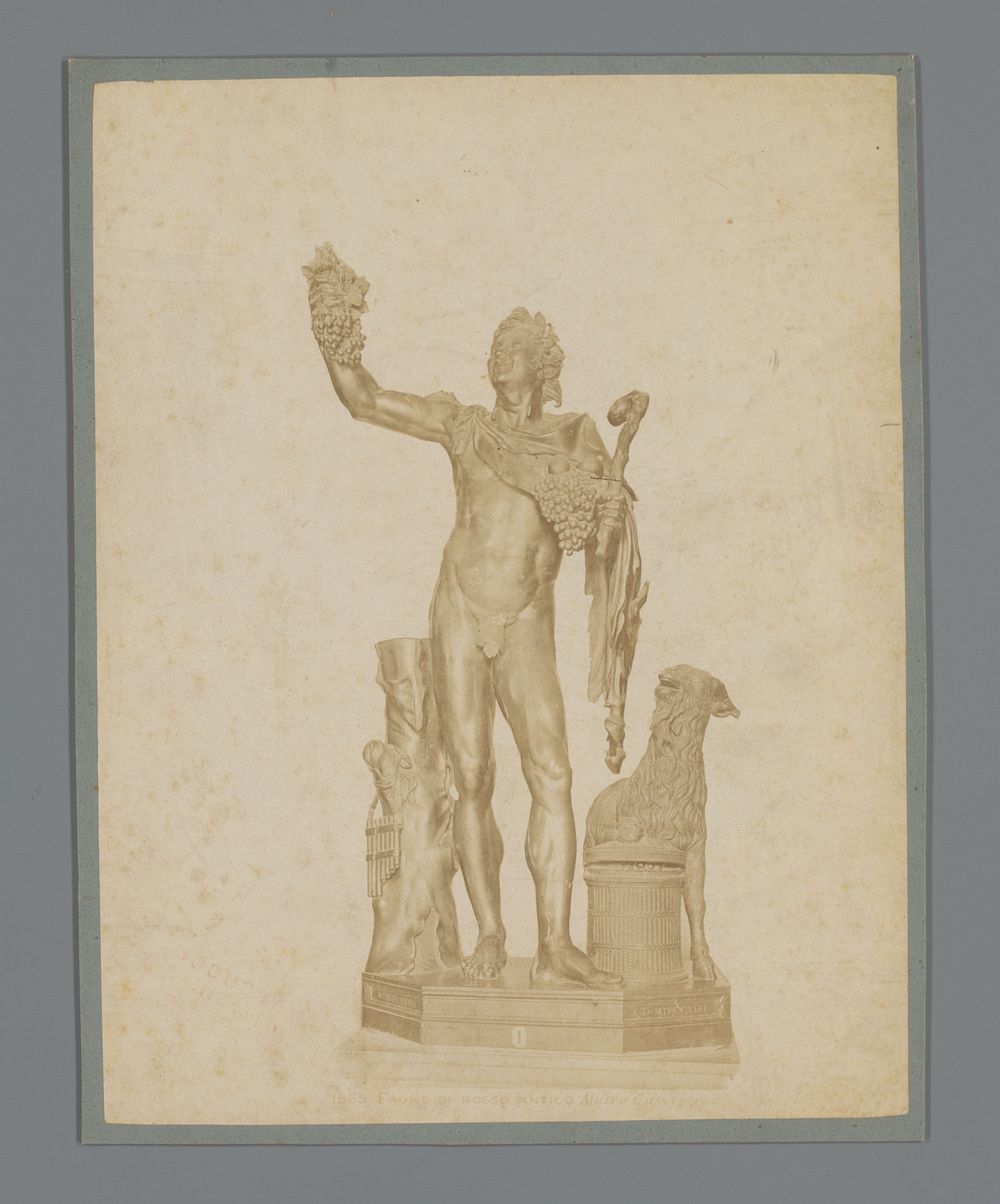 Standbeeld van een dronken faun (1851 - c. 1900) by anonymous