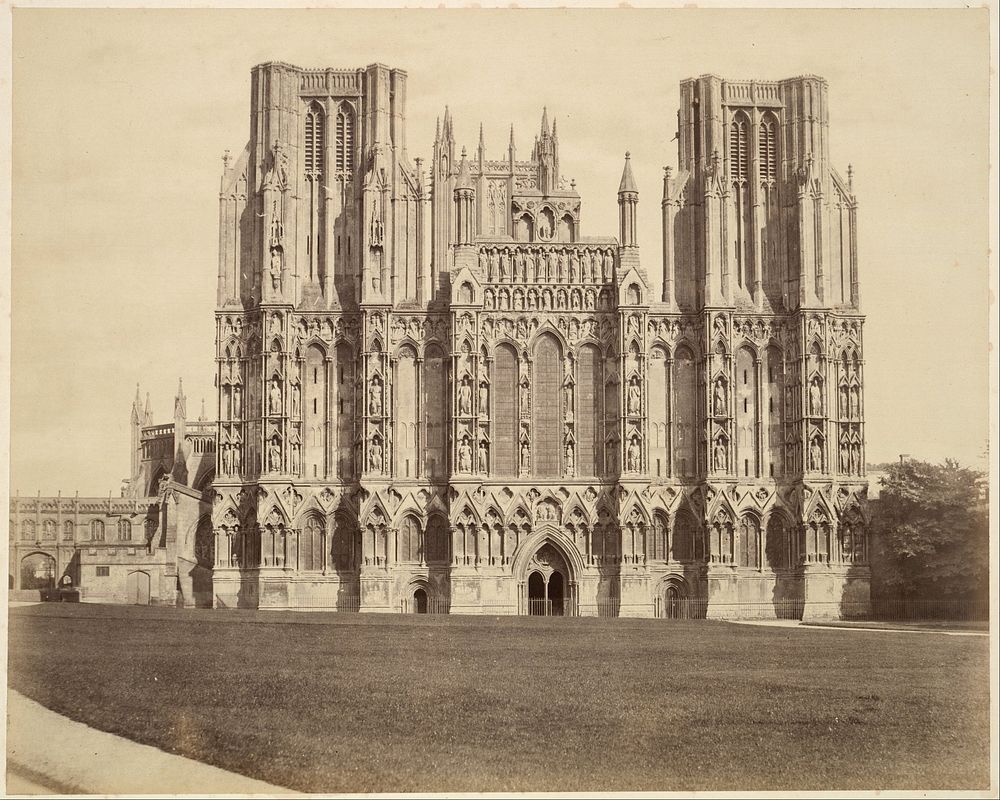Westgevel van de kathedraal te Wells (c. 1855 - c. 1865) by Roger Fenton