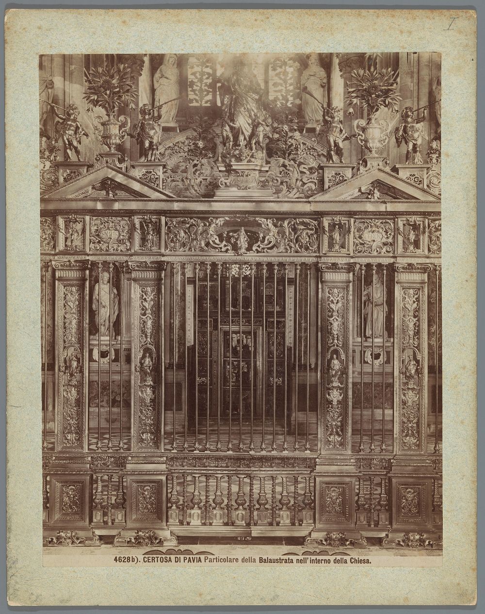 Deel van een balustrade van het kartuizerklooster van Pavia (c. 1875 - c. 1900) by anonymous