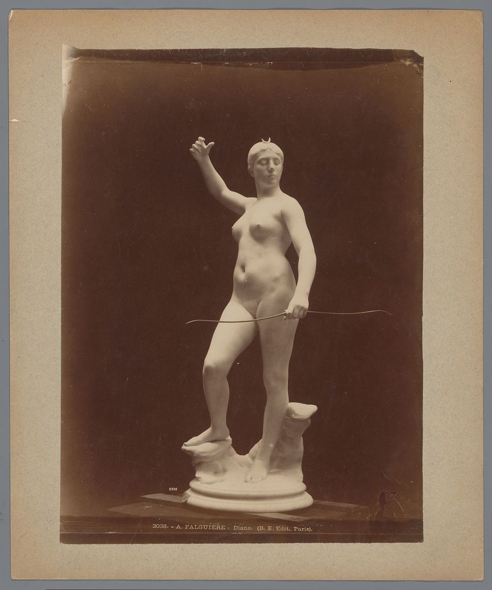 Beeld van Diana door A. Falguière (c. 1875 - c. 1900) by anonymous and B K Edit