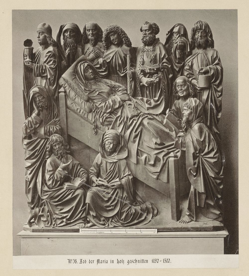 Reliëf van de dood van Maria (1869 - 1887) by anonymous, anonymous, anonymous, Johann Baptist Obernetter and Johann Baptist…