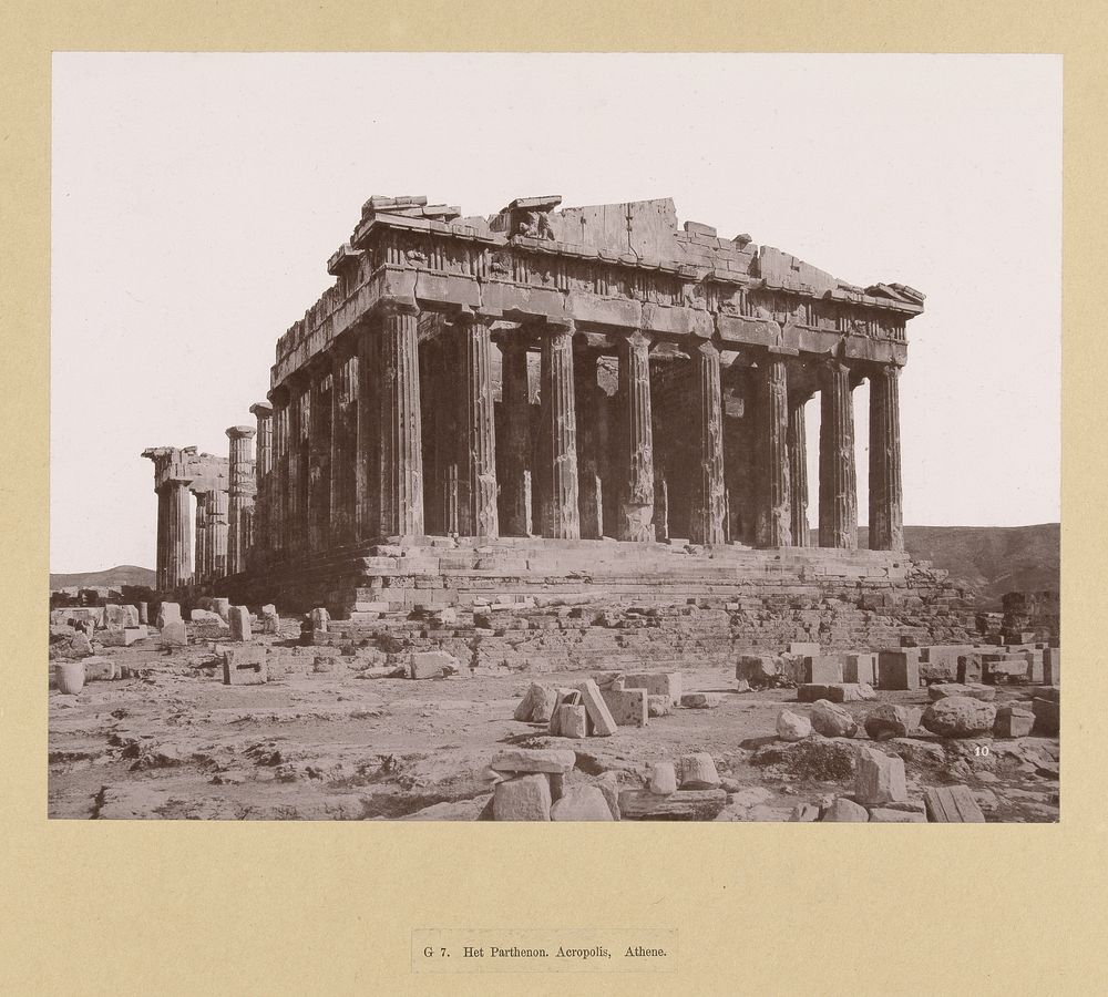 Parthenon op de Akropolis van Athene (c. 1890 - 1893) by anonymous and anonymous