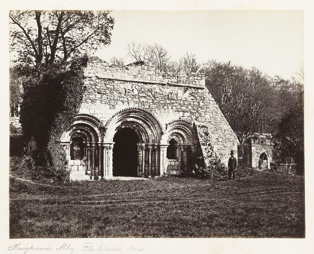 Ruïne van de kapittelzaal van Haughmond Abbey nabij Shrewsbury (1855 - 1890) by Augustus Kelham