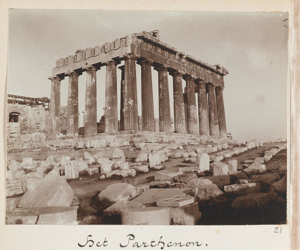 Parthenon op de Akropolis van Athene (1898) by Johannes Lodewijk Heldring