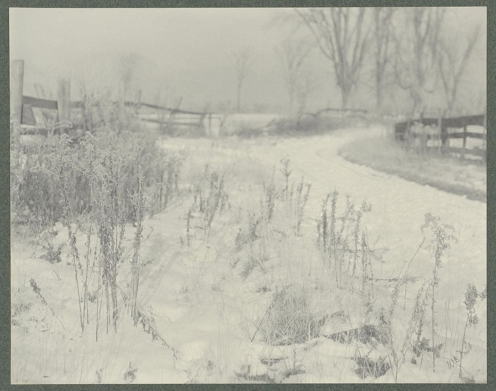 Sneeuwlandschap op het platteland (1885 - 1915) by William Boyd Post