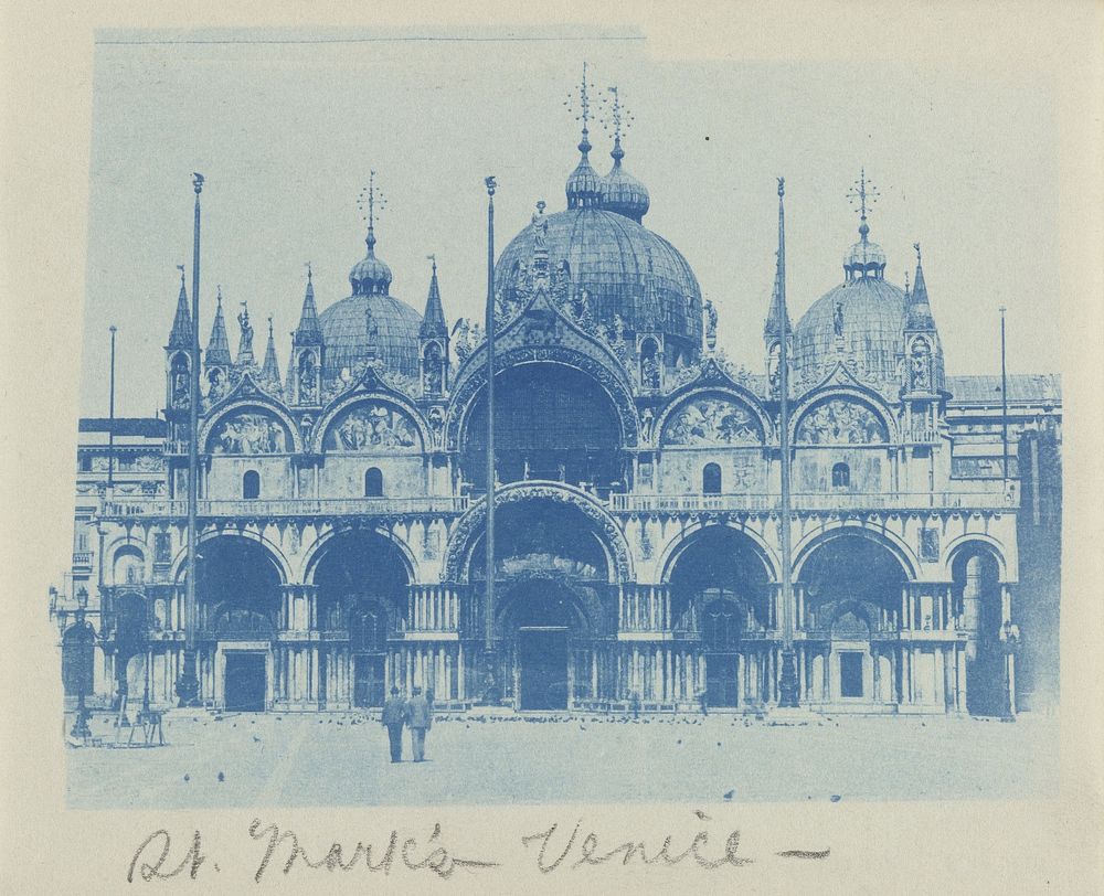 Fotoreproductie van een foto van de San Marco te Venetië (1890 - 1905) by anonymous and anonymous