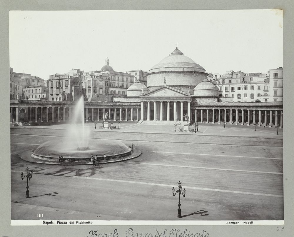 1111 Napoli Piazza del plebiscito (c. 1893 - c. 1903) by Giorgio Sommer