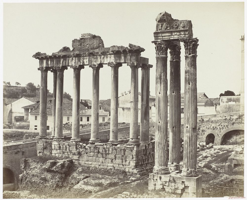 Gezicht in het Forum Romanum, Rome (c. 1858 - c. 1863) by Paul Emile Placet