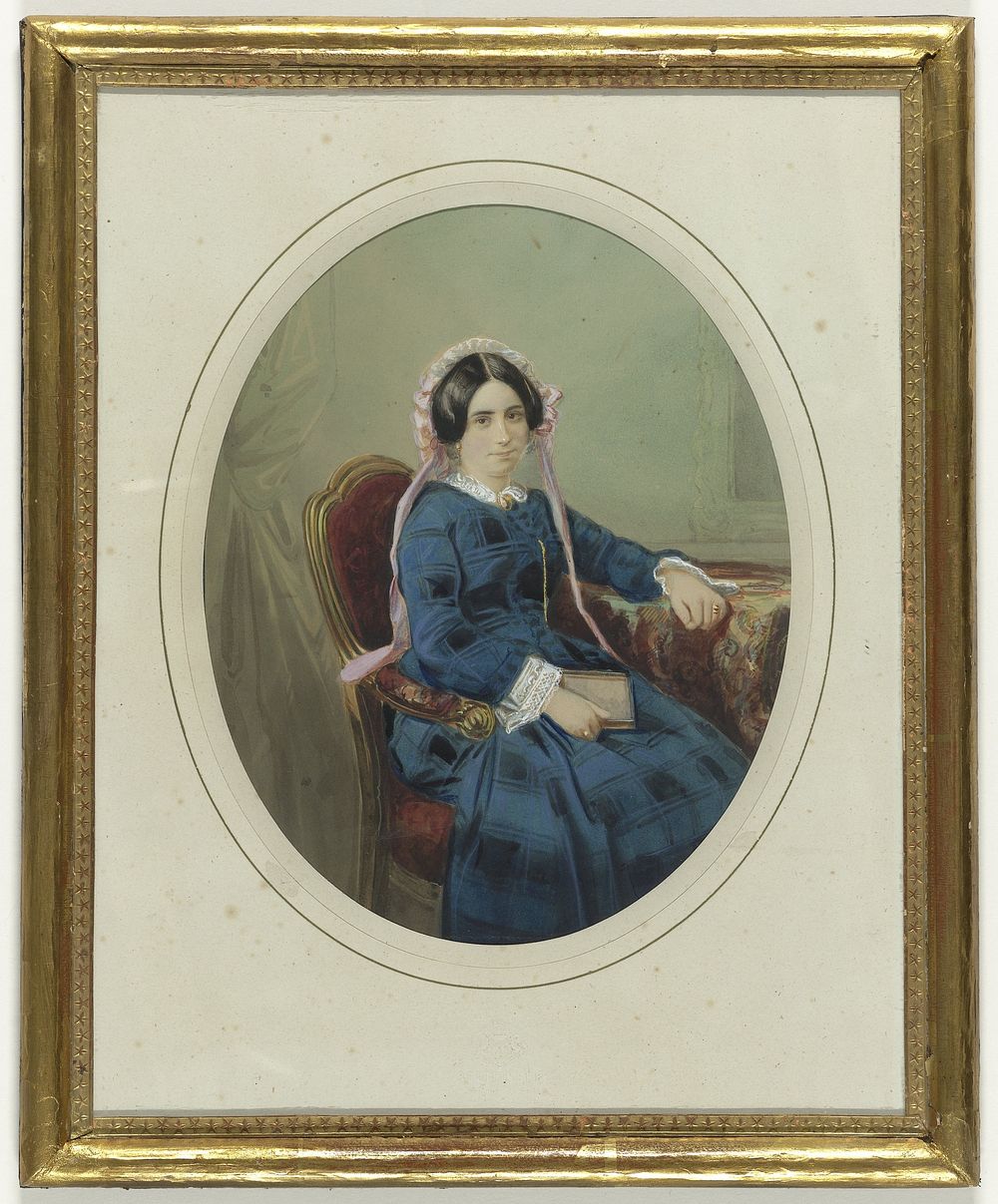 Portret van een zittende vrouw (1854) by Charles Reutlinger
