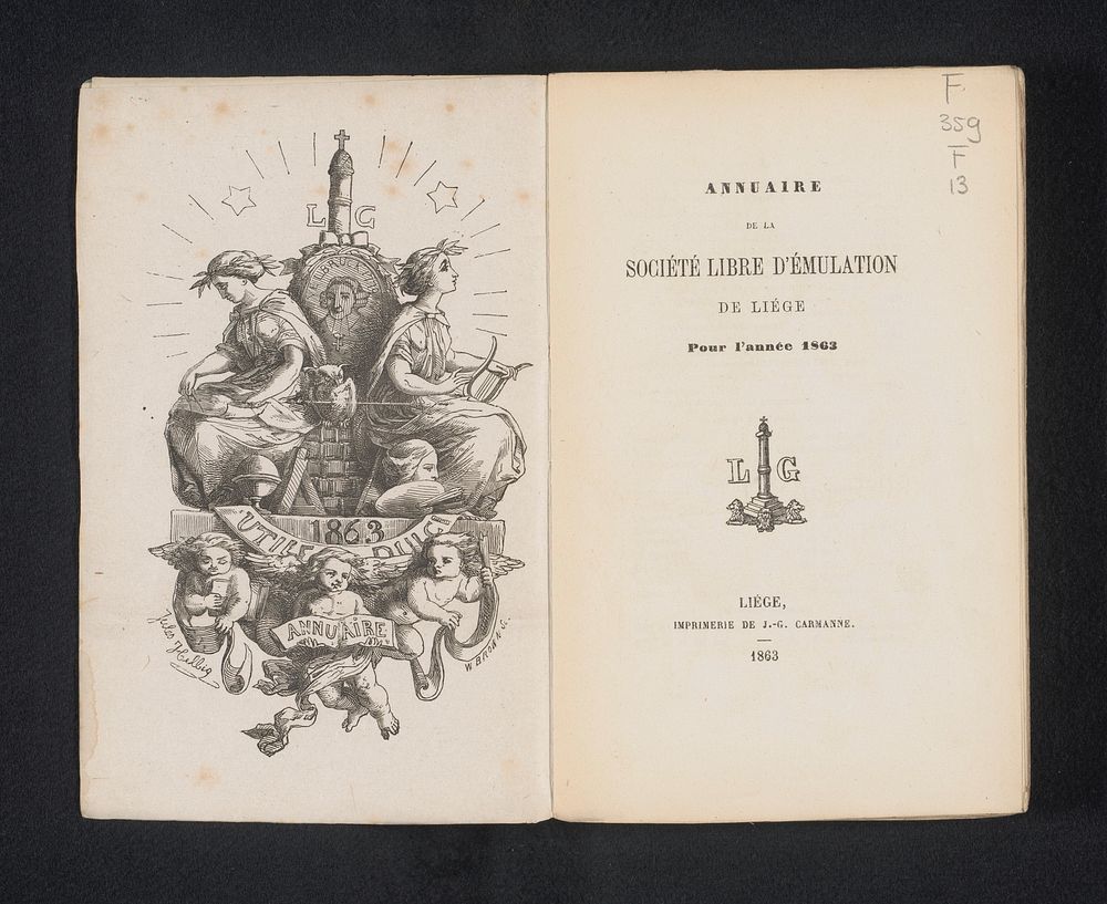 Annuaire de la Société libre d'émulation de Liége (1863) by J G Carmanne
